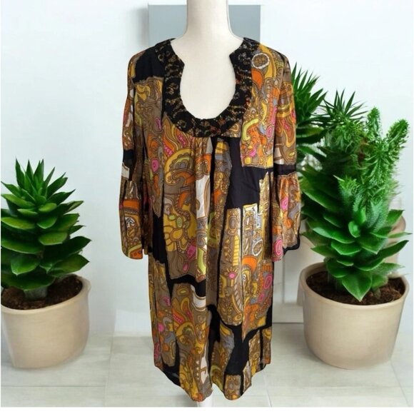 TRINA TURK Multicolor Swing Dress Size 12 - Picture 1 of 9